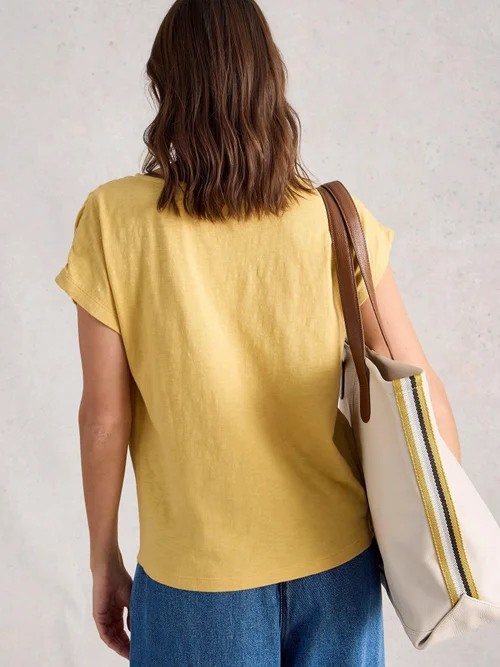 Gerafftes T-Shirt Rachel - Lgt Yellow - 52 Bild 4