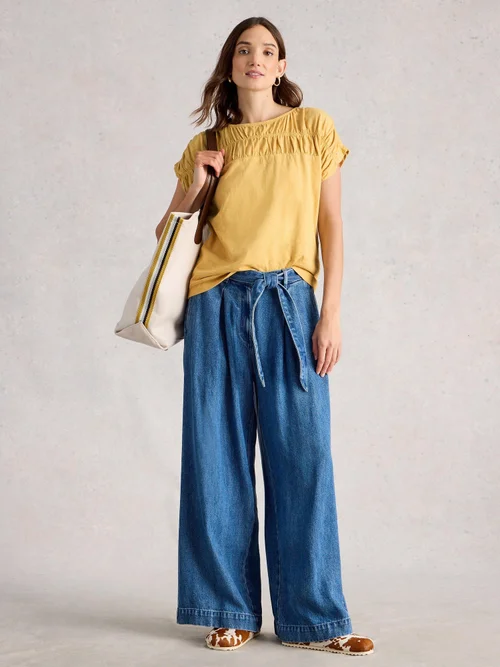 Gerafftes T-Shirt Rachel - Lgt Yellow - 52 Bild 2