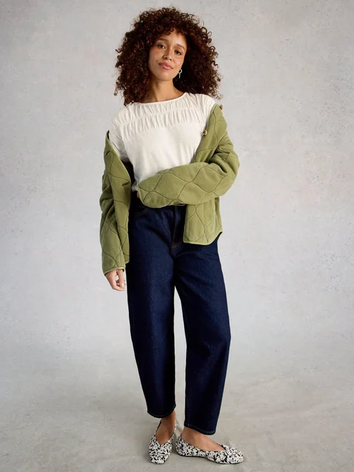 Gerafftes T-Shirt Rachel - Nat White - 52 Bild 2