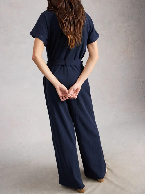 Jerseyjumpsuit Sandy - Dark Navy - 52/R Bild 4