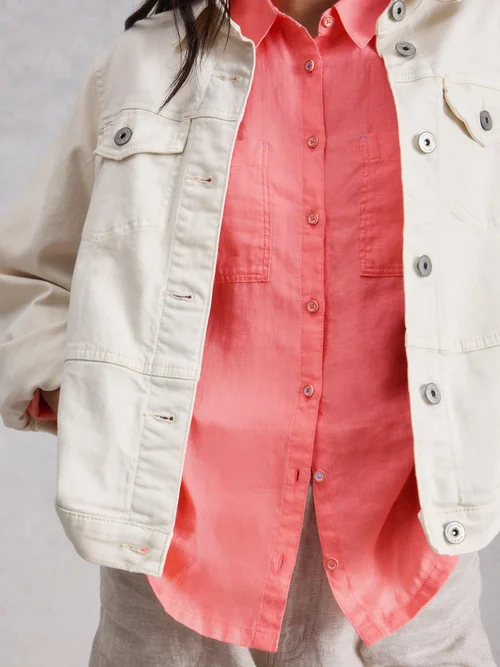 Leinenbluse Sophie - Mid Coral - 52 Bild 3