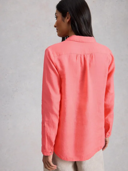 Leinenbluse Sophie - Mid Coral - 52 Bild 4