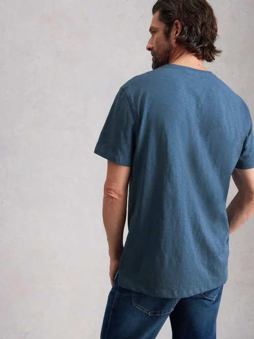 T-Shirt Abersoch mit Fischgrafik - Navy Pr - XXXL/R Bild 4