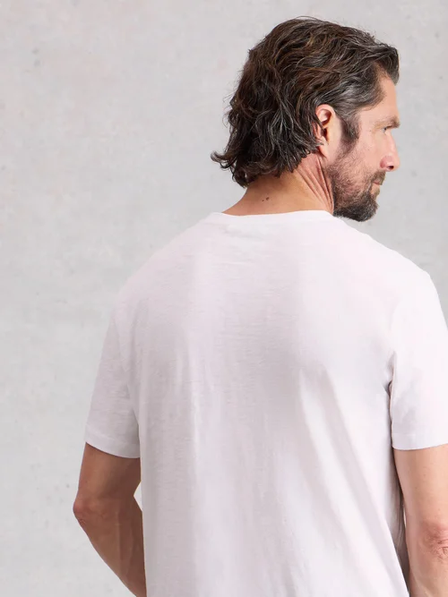 T-Shirt Abersoch mit Fischgrafik - White Pr - XXXL/R Bild 4