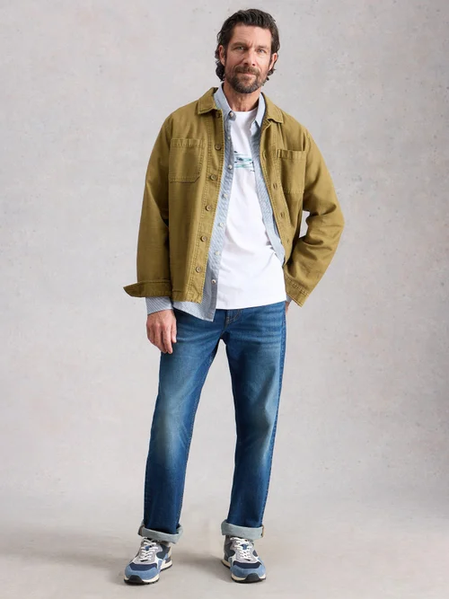 T-Shirt Abersoch mit Fischgrafik - White Pr - XXXL/R Bild 2