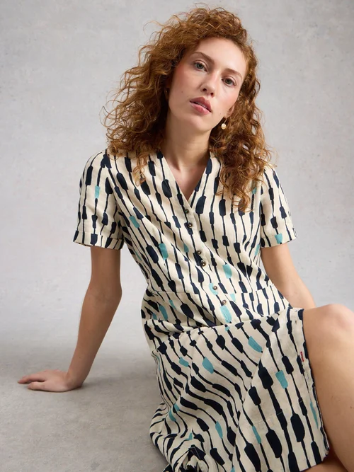 Leinenkleid Iris - Ivory Mlt - 52/R Bild 1