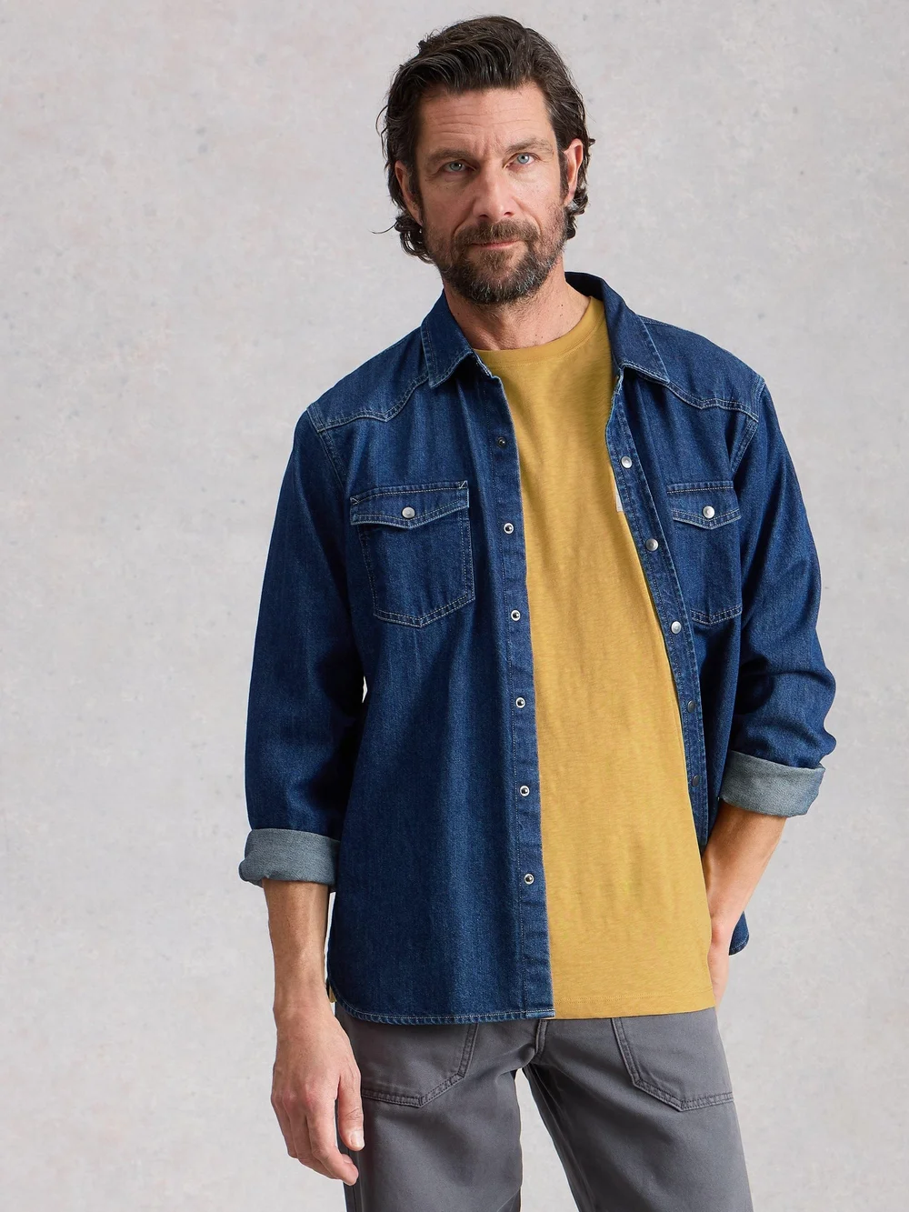 T-Shirt Abersoch mit Camping-Motiv - Yellow Pr - XXL/R Bild 1