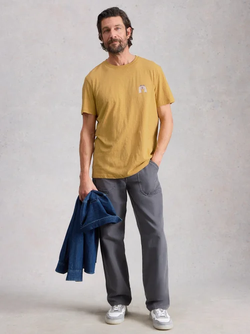 T-Shirt Abersoch mit Camping-Motiv - Yellow Pr - XXL/R Bild 2