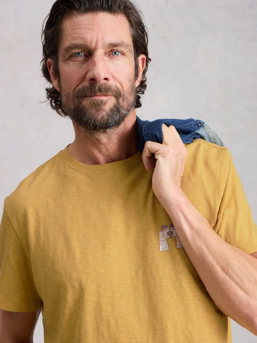 T-Shirt Abersoch mit Camping-Motiv - Yellow Pr - XXL/R Bild 3