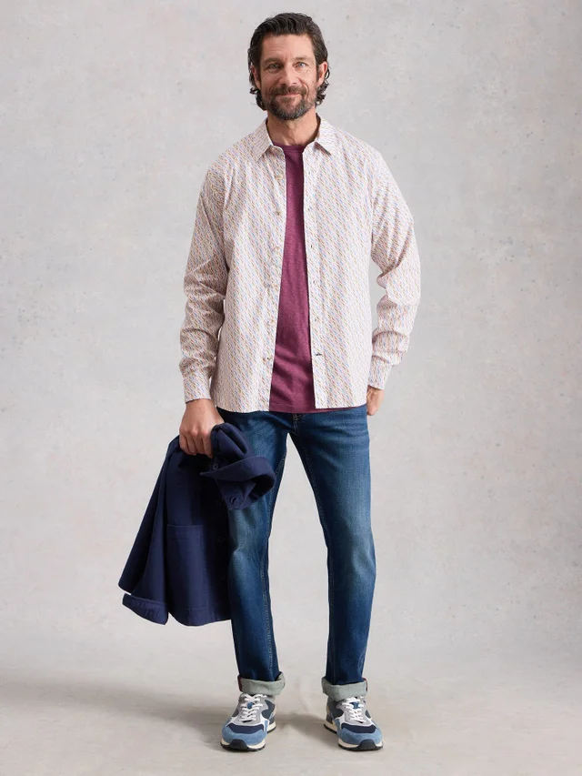 Hemd Salcombe mit Fischprint