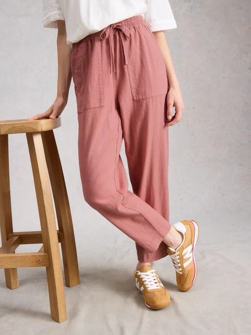 Hose Elle aus Leinenmischung - Dus Pink - 52/R Bild 2