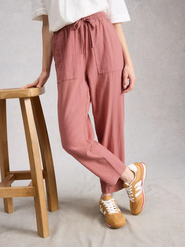 Hose Elle aus Leinenmischung