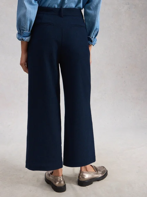 7/8-Tweedhose Belle mit weitem Bein - Navy Multi - 52/R Bild 4