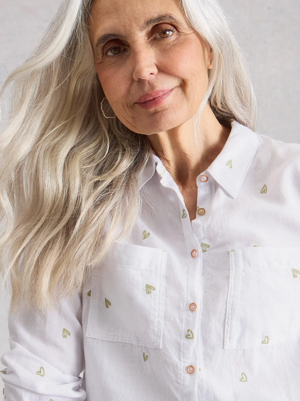 Bluse Sophie aus Bio-Baumwolle - Ivory Mlt - 52 Bild 1