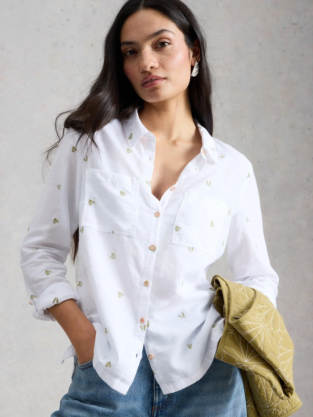 Bluse Sophie aus Bio-Baumwolle - Ivory Mlt - 52 Bild 1
