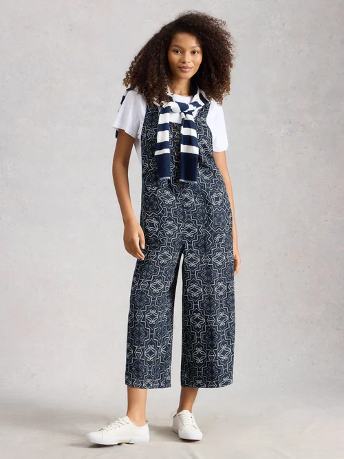 Latzhose Viola aus Leinen - Navy Pr - 52/R Bild 2