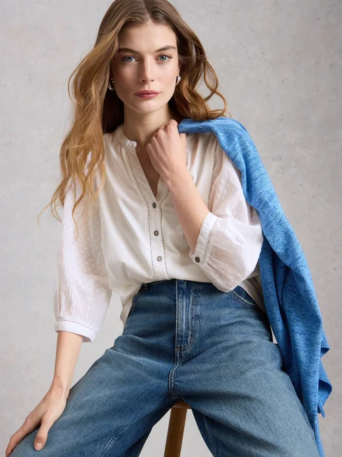 Dobby-Bluse Daisy - Bril White - 52 Bild 1