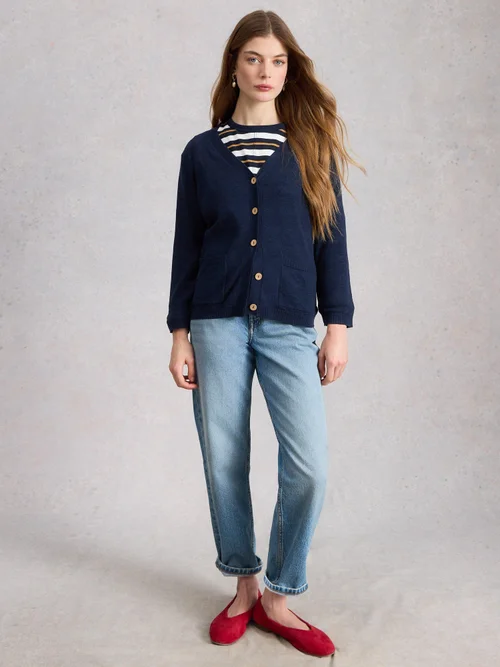 Cardigan Nova aus Leinenmischung - Dark Navy - 52 Bild 2