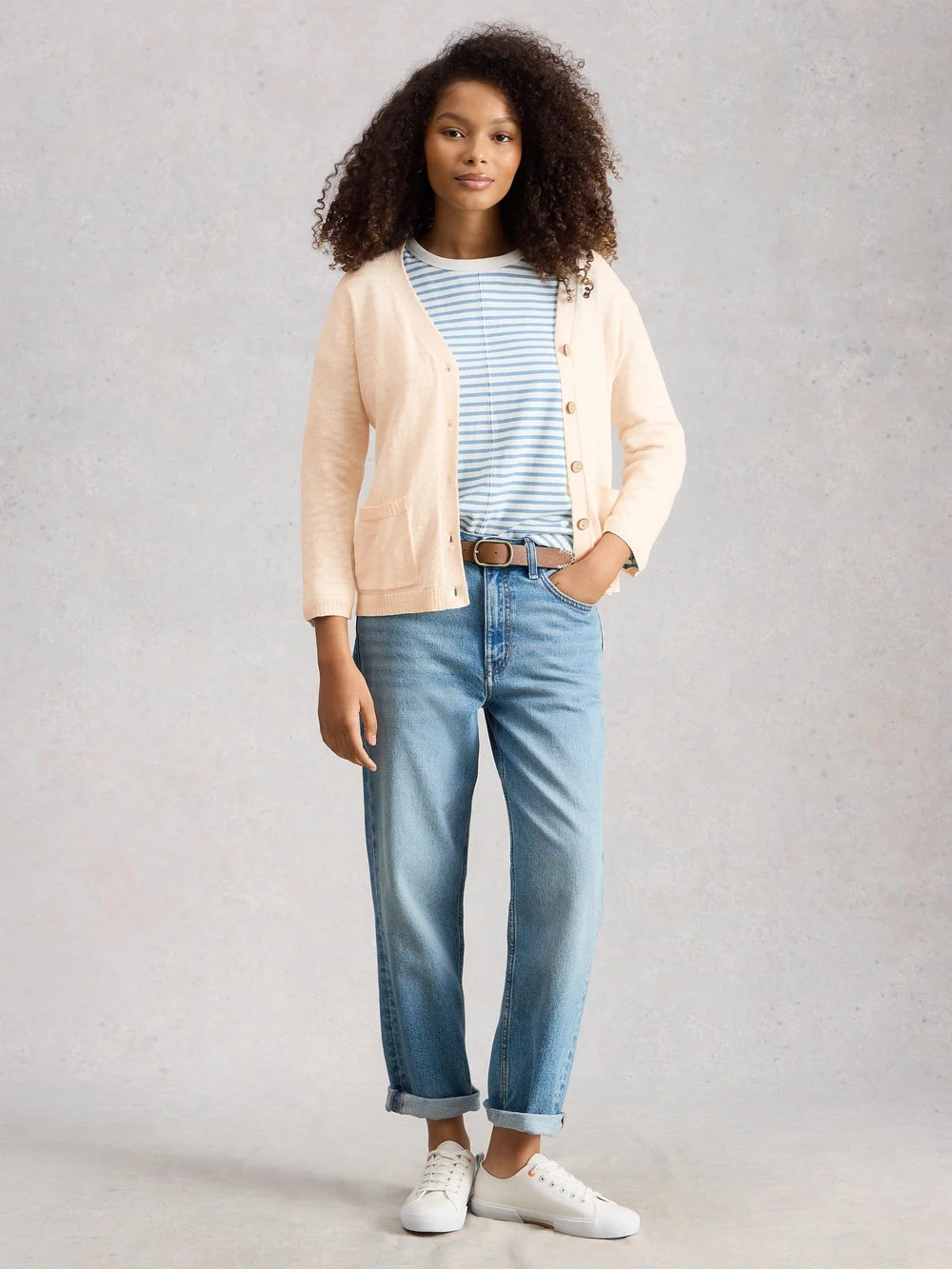 Cardigan Nova aus Leinenmischung - Nat White - 52 Bild 1