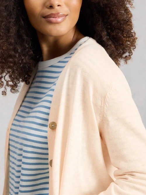 Cardigan Nova aus Leinenmischung - Nat White - 52 Bild 3