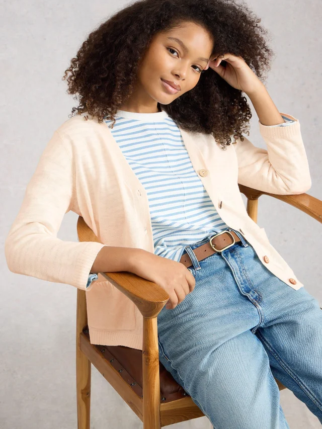 Cardigan Nova aus Leinenmischung
