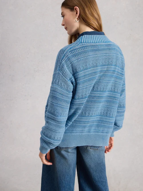 Strickjacke Kimberly - Mid Blue - XL Bild 4