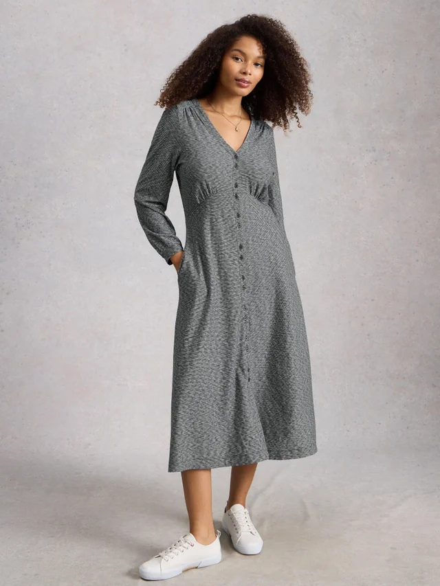 Jerseykleid Megan mit Knopfleiste