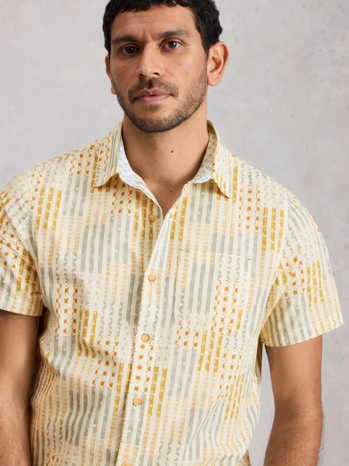 Kurzarmhemd Finsbury mit Patch-Print - Yellow Pr - XXXL/R Bild 3