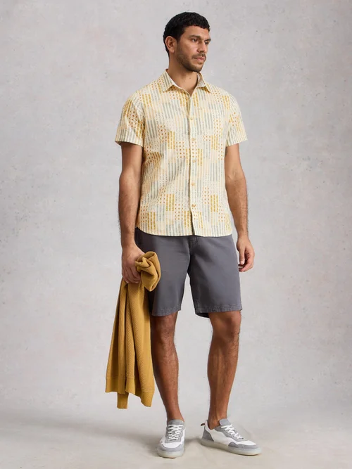 Kurzarmhemd Finsbury mit Patch-Print - Yellow Pr - XXXL/R Bild 2