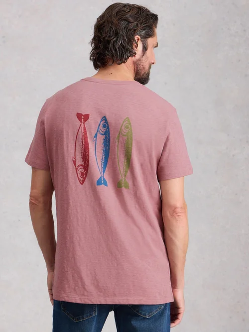 T-Shirt Abersoch mit Fischmotiv - Pink Pr - XXXL/R Bild 4