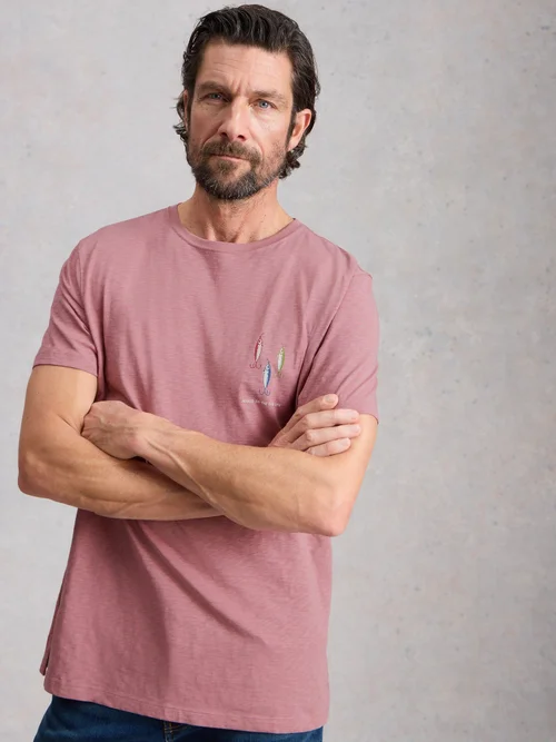 T-Shirt Abersoch mit Fischmotiv - Pink Pr - XXXL/R Bild 1