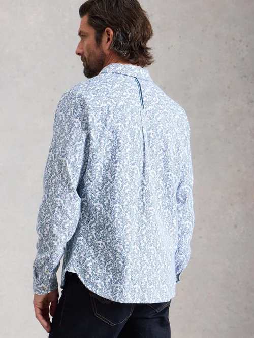 Hemd Finsbury mit Weinlaubprint - White Pr - XXL/R Bild 4
