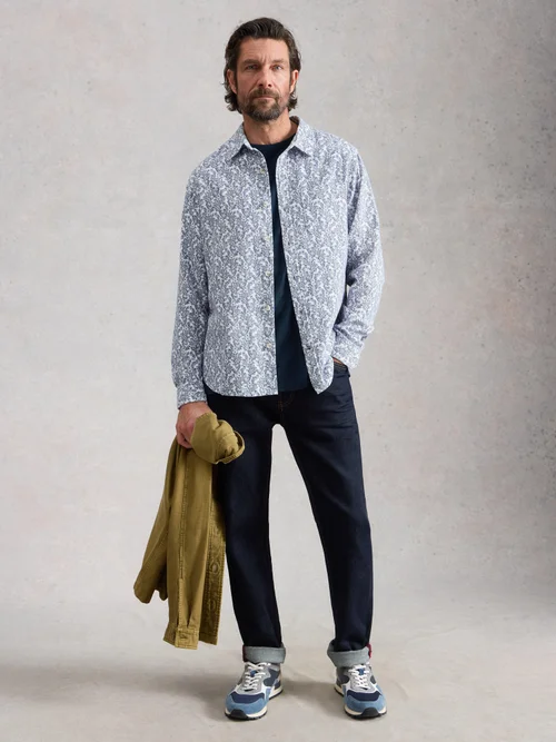 Hemd Finsbury mit Weinlaubprint - White Pr - XXXL/R Bild 2