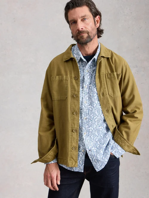 Hemd Finsbury mit Weinlaubprint - White Pr - XXXL/R Bild 1