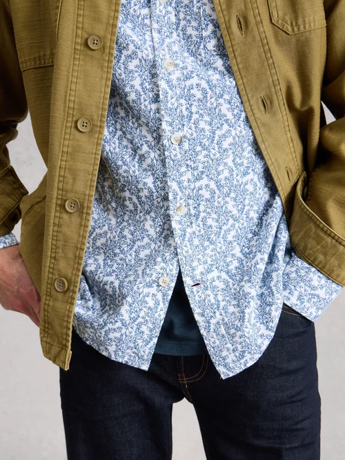 Hemd Finsbury mit Weinlaubprint - White Pr - XXXL/R Bild 3