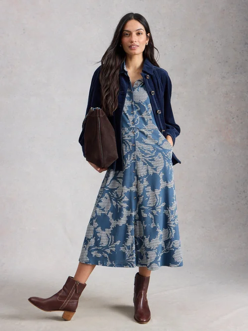 Blusenkleid Rua aus Jersey - Blue Pr - 52/R Bild 2