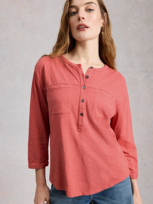 Langarmshirt Beth mit 3/4-Ärmeln - Mid Pink - 52 Bild 3