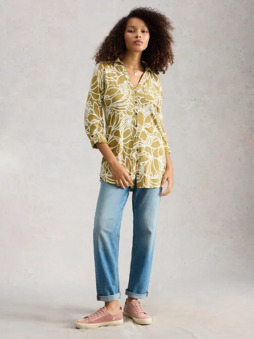 Langgeschnittene Bluse Annie - Green Pr - 52 Bild 2