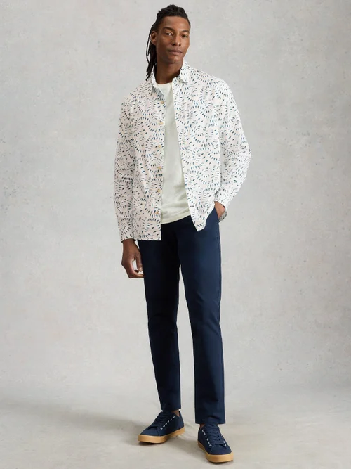Hemd Finsbury mit Fischprint - White Pr - XXXL/R Bild 2