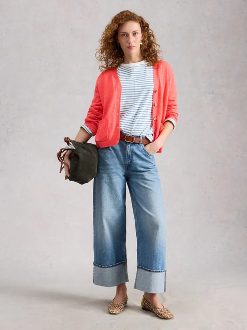 Cardigan Nova aus Leinenmischung - Mid Coral - 52 Bild 2