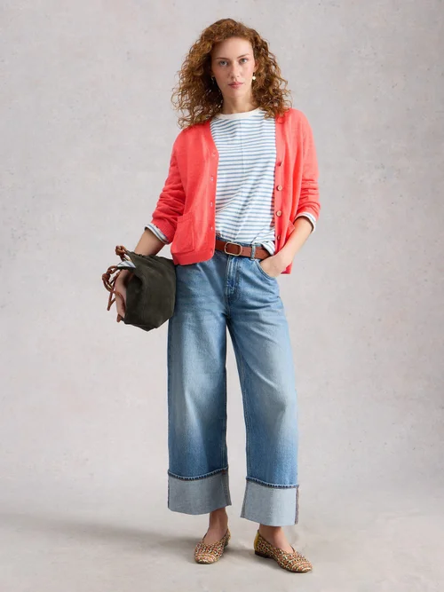 Cardigan Nova aus Leinenmischung - Mid Coral - 52 Bild 1