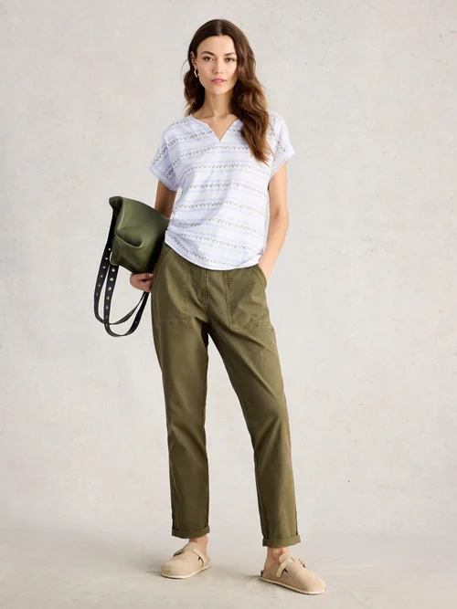 Besticktes T-Shirt Nelly - White Mlt - 52 Bild 2