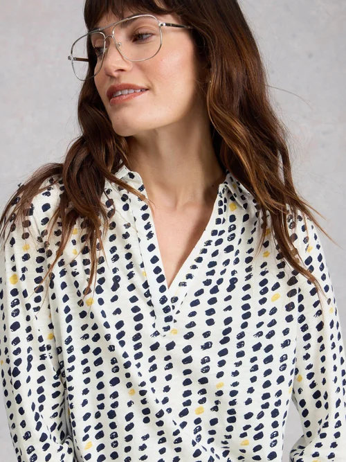 Jerseybluse Allie - Ivory Pr - 52 Bild 3