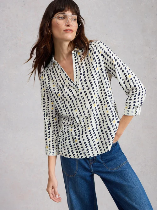 Jerseybluse Allie - Ivory Pr - 52 Bild 2
