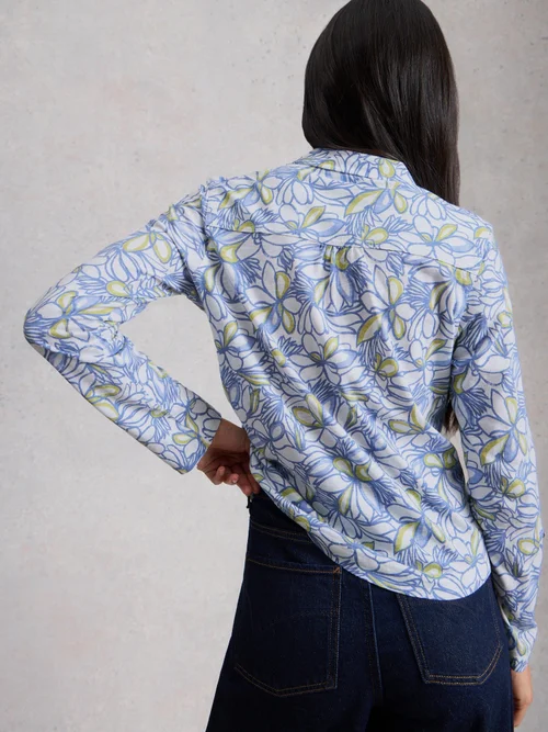 Jerseybluse Allie - White Pr - 52 Bild 4