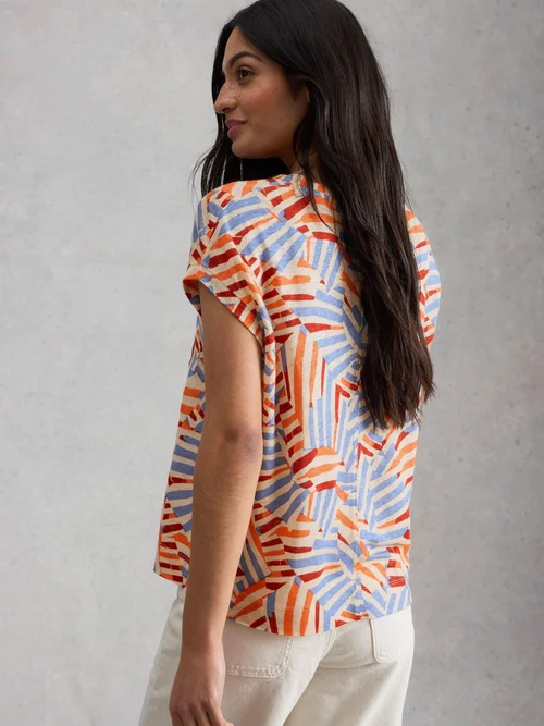 Leinen-T-Shirt Iris - Nat Mlt - 52 Bild 4