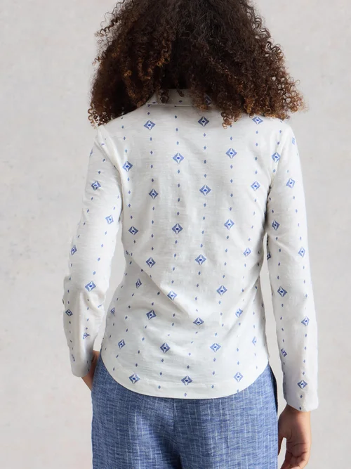 Jerseybluse Annie - White Pr - 52 Bild 4