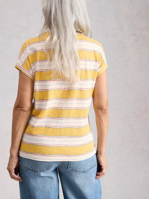 T-Shirt Nelly mit Keilausschnitt - Yellow Mlt - 52 Bild 4