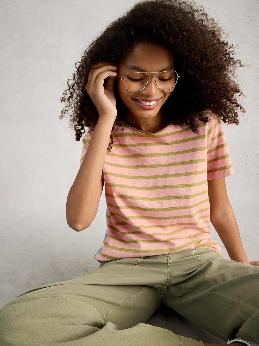 Gestreiftes T-Shirt Abbie - Pink Mlt - 52 Bild 1