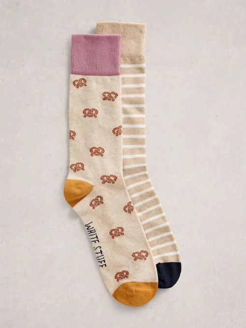 2er-Pack Socken Bretzel - Nat Mlt - 44-46 Bild 1